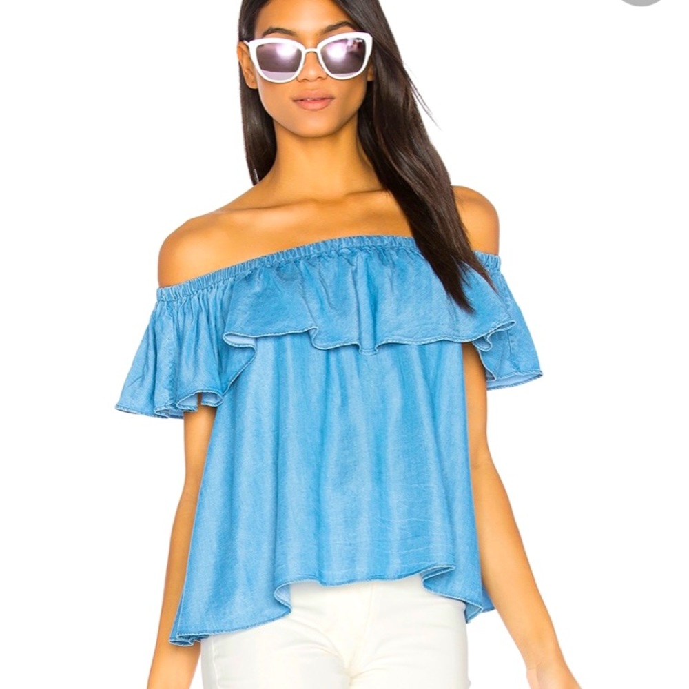 Rebecca Minkoff💙soft chambray off the shoulder